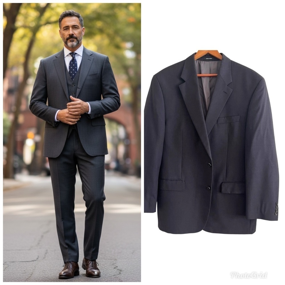 Ralph Lauren Wool Blazer Mens 44L Navy sport coat
